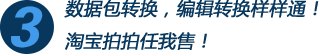 数据包转换，编辑转换样样通！淘宝拍拍任我售！