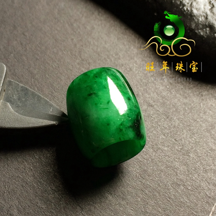 缅甸正品天然A翡翠路路通吊坠祖母绿花青翡翠转运桶珠挂件男女款