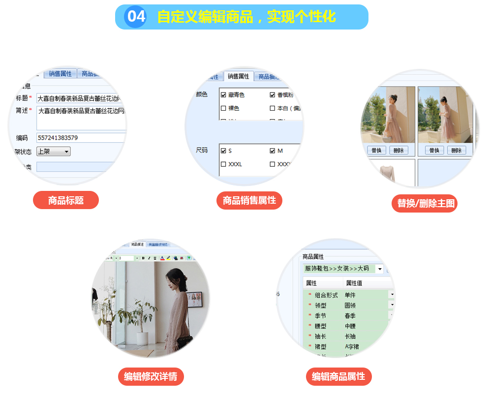 自定义编辑商品，实现个性化