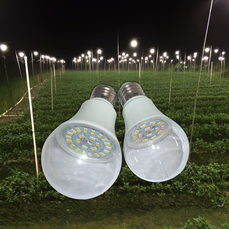led植物照明灯补光生长灯花草蔬果灯具防水户外12w灯泡透明罩球泡